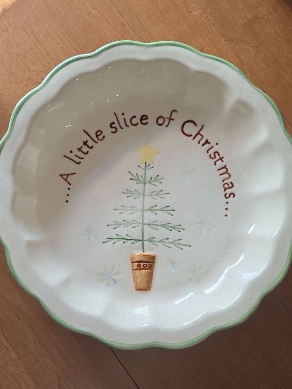 Russ Berrie Christmas Pie Plate